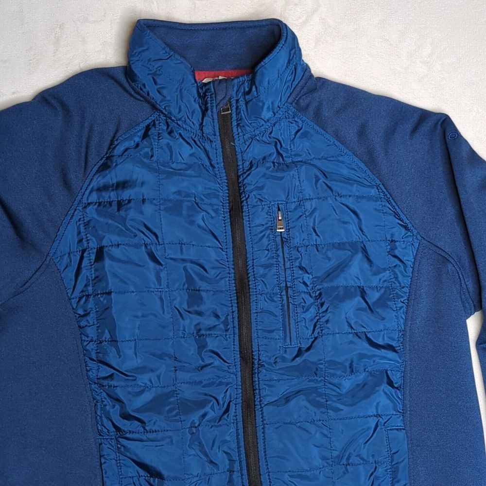 Orvis Jacket Women's M Blue Quilted Fleece Full Zip Pockets Hiking‎ Outdoor